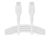 Belkin BoostCharge - USB-kaapeli - 24 pin USB-C (uros) to 24 pin USB-C (uros) - 1 m - valkoinen CAB009BT1MWH