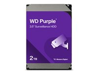 WD Purple Surveillance WD23PURZ - Kiintolevyasema - 2 Tt - sisäinen - 3.5" - SATA 6Gb/s - puskuri: 64 Mt WD23PURZ