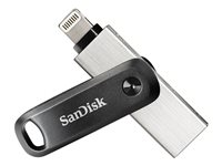SanDisk iXpand Go - USB Flash-asema - 256 Gt - USB 3.0 / Lightning SDIX60N-256G-GN6NE