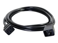 C2G 16 AWG 250 Volt 16 Amp Power Extension Cord - Sähköjatkojohto - EC 60320 C20 to IEC 60320 C19 - vaihtovirta 250 V - 50 cm - valettu - musta 80621