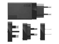 Lenovo 65W USB-C Travel Adapter - Verkkosovitin - Vaihtovirta 100-240 V - 65 watti(a) - musta 40AW0065WW