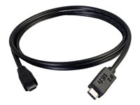 C2G 2m USB 3.1 Gen 1 USB Type C to USB Micro B Cable - USB C Cable Black - USB-kaapeli - 24 pin USB-C (uros) to Micro-USB-B (uros) - USB 3.1 - 2 m - musta 88863