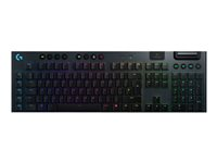 Logitech Gaming G915 - Näppäimistö - taustavalaistu - USB, Bluetooth, 2.4 GHz - pohjoismainen - näppäinkytkin: GL Clicky - musta 920-009108