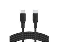 Belkin BoostCharge - USB-kaapeli - 24 pin USB-C (uros) to 24 pin USB-C (uros) - 3 m - musta CAB014BT3MBK