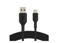 Belkin BoostCharge - USB-kaapeli - 24 pin USB-C (uros) to USB (uros) - 15 cm - musta CAB002BT0MBK