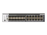 NETGEAR M4300-12X12F - Kytkin - L3 - Hallinnoitu - 12 x 10/100/1000/10000 + 12 x 10 Gigabit SFP+ - ilmavirtaus edestä taaksepäin - telineeseen asennettava XSM4324S-100NES