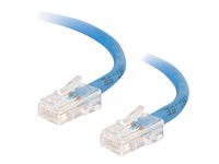 C2G Cat5e Non-Booted Unshielded (UTP) Network Crossover Patch Cable - Risteytyskaapeli - RJ-45 (uros) to RJ-45 (uros) - 50 cm - UTP - CAT 5e - säikeinen, uniboot - sininen 83297