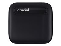 Crucial X6 - SSD - 1 Tt - ulkoinen (kannettava) - USB 3.1 Gen 2 (USB-C liitin) - musta CT1000X6SSD9