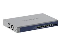 NETGEAR S3600 Series XS508TM - Kytkin - 2+/L3 Lite - smart - 8 x 10/25 Gigabit Ethernet + 2 x 10Gb Ethernet SFP+ (uplink) - työpöytä, telineeseen asennettava XS508TM-100EUS