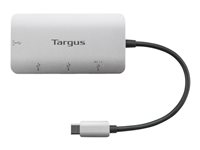 Targus - Hub - 2 x USB 3.2 Gen 1 + 1 x USB-C 3.2 Gen 1 + 1 x USB-C 3.2 Gen 1 (virransyöttö) - työpöytä ACH228EU