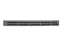 NETGEAR Smart GS748T - V5 - kytkin - L3 Lite - Hallinnoitu - 48 x 10/100/1000 + 2 x Gigabit SFP + 2 x combo Gigabit SFP - työpöytä, telineeseen asennettava GS748T-500EUS