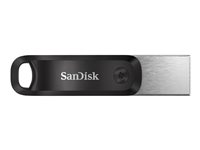 SanDisk iXpand Go - USB Flash-asema - 64 Gt - USB 3.0 / Lightning malleihin Apple iPad/iPhone (Lightning) SDIX60N-064G-GN6NN
