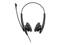 Jabra BIZ 1100 Duo - Kuuloke + mikrofoni - korvien päällä - langallinen - 3,5 mm jakkiliitin - musta - akateeminen - Zoom-sertifioitu, sertifioitu Microsoft Teamsille 1159-0139-EDU