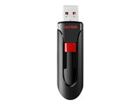 SanDisk Cruzer Glide - USB Flash-asema - 256 Gt - USB 2.0 - musta, punainen SDCZ60-256G-B35