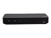 C2G USB-C 11-in-1 Hybrid DisplayLink and DP Alt Mode Triple 4K Docking Station with HDMI, DisplayPort, Ethernet, USB, 3.5mm Audio and Power Delivery up to 100W - Telakointiasema - USB-C / Thunderbolt 3 - HDMI, DP - GigE - 130 watti(a) C2G54538