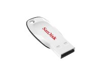 SanDisk Cruzer Blade - USB Flash-asema - 16 Gt - USB 2.0 - valkoinen SDCZ50C-016G-B35W