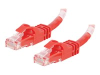 C2G Cat6 Booted Unshielded (UTP) Crossover Patch Cable - Risteytyskaapeli - RJ-45 (uros) to RJ-45 (uros) - 1.5 m - UTP - CAT 6 - valettu, piikitön, säikeinen - punainen 83558