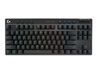 Logitech G PRO X TKL - Näppäimistö - pelaaminen - taustavalaistu - Bluetooth, 2.4 GHz - QWERTY - pohjoismainen (tanska/suomi/norja/ruotsi) - näppäinkytkin: Tactile - musta 920-012134