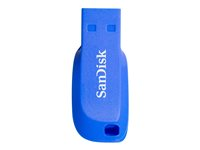 SanDisk Cruzer Blade - USB Flash-asema - 32 Gt - USB 2.0 - sähköisen sininen SDCZ50C-032G-B35BE