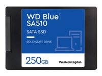 WD Blue SA510 WDS250G3B0A - SSD - 250 GB - sisäinen - 2.5" - SATA 6Gb/s - sininen WDS250G3B0A