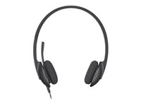 Logitech USB Headset H340 - Kuulokkeet + mikrofoni - korvien päällä - langallinen 981-000475