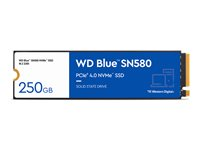 WD Blue SN580 - SSD - 250 GB - sisäinen - M.2 2280 - PCIe 4.0 x4 (NVMe) WDS250G3B0E