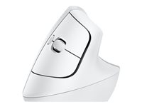Logitech Lift for Mac - Pystyhiiri - ergonominen - optinen - 6 painiketta - langaton - Bluetooth - Logitech Logi Bolt USB-vastaanotin - luonnonvalkoinen malleihin Apple MacBook 910-006477
