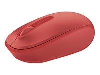 Microsoft Wireless Mobile Mouse 1850 - Hiiri - oikea- ja vasenkätiselle - optinen - 3 painiketta - langaton - 2.4 GHz - USB johdoton vastaanotin - liekin punainen U7Z-00033